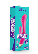 Load image into Gallery viewer, Aria Pleasin&#39; AF Rechargeable Silicone Rabbit Vibrator - Fuchsia/Pink
