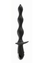 Load image into Gallery viewer, Ass-Sation Deep Dive Contoured Wand Rechargeable Silicone Anal Probe - Black