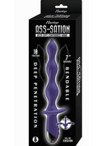 Load image into Gallery viewer, Ass-Sation Deep Dive Contoured Wand Rechargeable Silicone Anal Probe - Purple