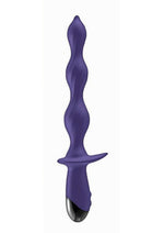 Load image into Gallery viewer, Ass-Sation Deep Dive Contoured Wand Rechargeable Silicone Anal Probe - Purple
