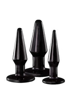 Load image into Gallery viewer, Ass-Sation Kit #2 Anal Trainer Butt Plug - Black - 3 Piece/Set