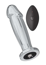 Load image into Gallery viewer, Ass-Sation Remote Control Vibrating Metal Anal Ecstasy - Metal/Silver