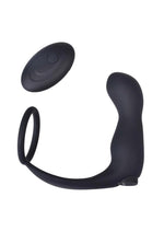 Load image into Gallery viewer, Ass-Sation Remote Controlled Contoured Rechargeable Silicone Anal Plug - Black