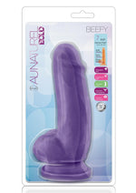 Load image into Gallery viewer, Au Naturel Bold Beefy Dildo with Suction Cup - Purple - 7in
