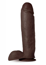 Load image into Gallery viewer, Au Naturel Huge Sensa Feel Dildo with Suction Cup - Chocolate - 10in

