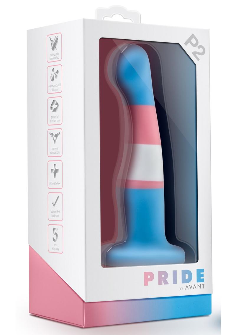 Avant Pride P2 True Blue Silicone Dildo - Multicolor - 6in