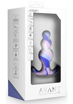 Load image into Gallery viewer, Avant Twilight Blue Silicone Anal Plug - Blue/White
