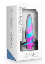 Load image into Gallery viewer, Avant Vibrotize Rechargeable Silicone Anal Plug - Fuchsia/Multicolor/Turquoise