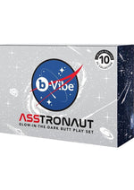 Load image into Gallery viewer, B-Vibe Asstronaut Glow In The Dark Rechargeable Silicone Anal Play Set with Remote - Frost