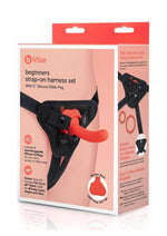 Load image into Gallery viewer, B Vibe Beginner Strap-On Harness Set with Silicone Dildo Peg - Orange - 5in