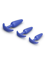 Load image into Gallery viewer, B-Vibe Butties Beginner Booty Bundle Silicone Anal Plug - Blue - 3 Piece/Set
