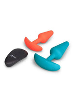 Load image into Gallery viewer, B-Vibe Butties Silicone Anal Training Set with Remote Control - Orange/Teal - 2 Pc

