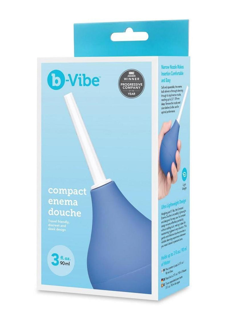 B-Vibe Compact Enema Douche - Blue