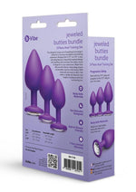 Load image into Gallery viewer, B-Vibe Jewel Butties Bundle Silicone Anal Plug
