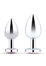 Load image into Gallery viewer, B-Vibe Jewel Metal Anal Plug Training - Pink/Silver - 2 Piece/Set