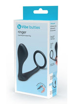 Load image into Gallery viewer, B-Vibe Ringer Silicone C-Ring and Plug - Black