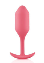 Load image into Gallery viewer, B-Vibe Snug Plug 2 Silicone Weighted Anal Plug - Coral/Orange