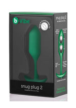 Load image into Gallery viewer, B-Vibe Snug Plug 2 Silicone Weighted Anal Plug - Green