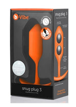 Load image into Gallery viewer, B-Vibe Snug Plug 3 Silicone Weighted Anal Plug - Orange