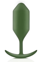 Load image into Gallery viewer, B-Vibe Snug Plug 4 Silicone Weighted Anal Plug - Army Green/Green