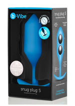 Load image into Gallery viewer, B-Vibe Snug Plug 5 Silicone Weighted Anal Plug - Blue
