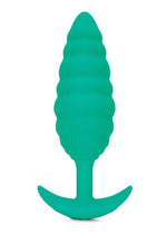 Load image into Gallery viewer, B-Vibe Twist Textured Rechargeable Silicone Anal Plug - Green
