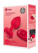 Load image into Gallery viewer, B-Vibe Vibrating Heart Shape Jewel Rechargeable Silicone Anal Plug with Remote - Red - Large/Medium