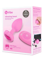 Load image into Gallery viewer, B-Vibe Vibrating Heart Shape Jewel Rechargeable Silicone Anal Plug with Remote - Pink - Medium/Small