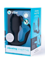 Load image into Gallery viewer, B-Vibe Vibrating Snug and Tug Rechargeable Silicone Cock Ring Andamp; Anal Plug - Black - Medium
