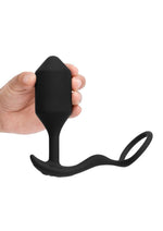Load image into Gallery viewer, B-Vibe Vibrating Snug and Tug Rechargeable Silicone Cock Ring Andamp; Anal Plug
