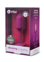 Load image into Gallery viewer, B-Vibe Vibrating Snug Plug 2 Rechargeable Silicone Anal Plug - Red/Rose