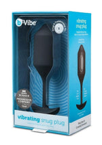 Load image into Gallery viewer, B-Vibe Vibrating Snug Plug 4 Rechargeable Silicone Anal Plug - Black