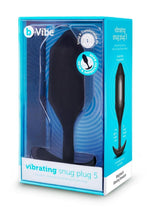 Load image into Gallery viewer, B-Vibe Vibrating Snug Plug Rechargeable Silicone Anal Plug - Black - XXLarge