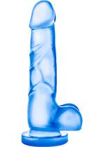 Load image into Gallery viewer, B Yours Sweet N&#39; Hard 4 Dildo with Balls - Blue - 7.75in
