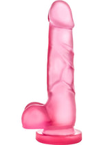 Load image into Gallery viewer, B Yours Sweet N&#39; Hard 4 Dildo with Balls - Pink - 7.75in
