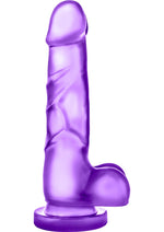 Load image into Gallery viewer, B Yours Sweet N&#39; Hard 4 Dildo with Balls - Purple - 7.75in
