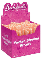 Load image into Gallery viewer, Bachelorette Party Favors Pecker Sipping Straws - Vanilla - 144 Each Per Counter Display
