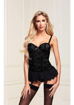 Load image into Gallery viewer, Baci Bustier and G-String - Black - Small
