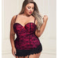 Baci Bustier and G-String - Pink - XLarge