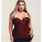 Baci Bustier and G-String - Red - XLarge