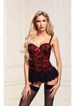 Load image into Gallery viewer, Baci Bustier and G-String - Red - Large
