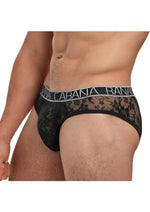 Load image into Gallery viewer, Banana Cabana Lace Nights Low Rise Brief - Black - Large/Medium