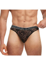 Load image into Gallery viewer, Banana Cabana Lace Nights Thong - Black - Large/XLarge