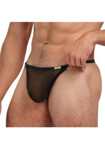 Load image into Gallery viewer, Banana Cabana Mesh G-String - Black - Large/XLarge