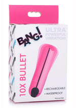 Load image into Gallery viewer, Bang! 10x Vibrating Metallic Rechargeable Bullet Vibrator - Pink

