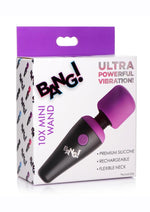 Load image into Gallery viewer, Bang! 10x Vibrating Mini Rechargeable Silicone Wand Massager - Purple