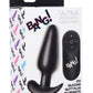 Bang! 21x Vibrating Silicone Rechargeable Butt Plug with Remote Control - Black