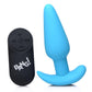 Bang! 21x Vibrating Silicone Rechargeable Butt Plug with Remote Control - Blue