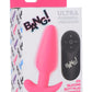 Bang! 21x Vibrating Silicone Rechargeable Butt Plug with Remote Control - Pink