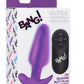 Bang! 21x Vibrating Silicone Rechargeable Butt Plug with Remote Control - Purple